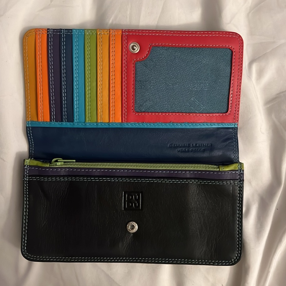New Dudu Colorful Italian Leather Wallet - Picture 6 of 6